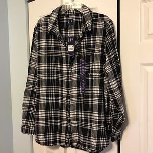 Plaid flannel top - NEW